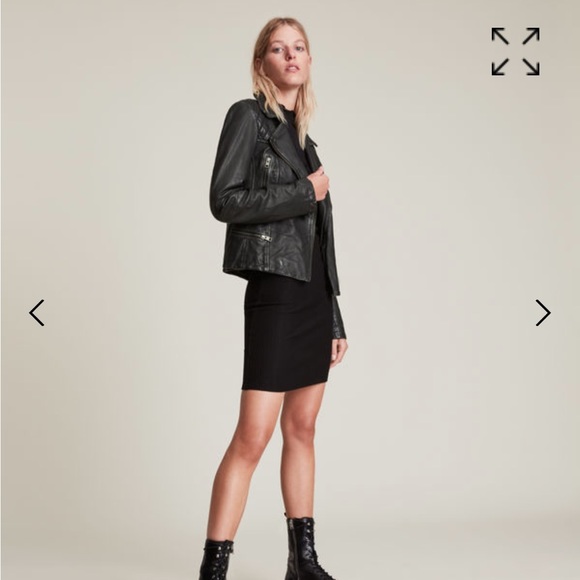 All Saints Women’s Cargo Leather Biker Jacket - Picture 9 of 16